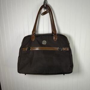 CHAPS Collection Travel Tote Brown Weekender Large Shoulder & Hand Bag Duffle